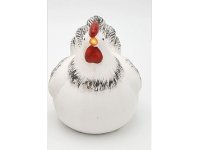 Slepička bílošedá keramická 11x10cm